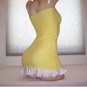 Yellow Strapless Mini Dress